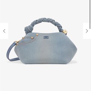 Ganni Light Blue Denim Small Bou Bag